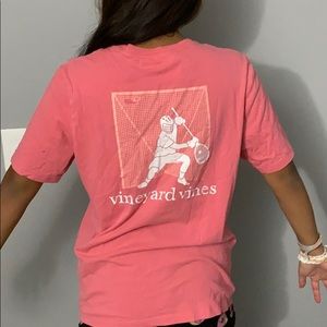 Pink Vineyard Vines Lacrosse Shirt